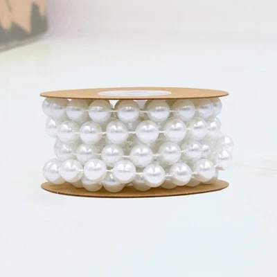  10MM Runde Schnur Perlen Kette Girlande Feste Kunststoff Simulation Perlen - Bild 1 von 4