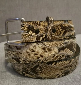 VTG Nocona Belt Genuine Python Snakeskin Rodeo Cowboy Western TEXAS USA MADE 42 - Picture 1 of 8
