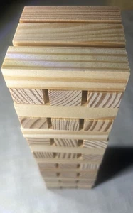 Traditions Jumbling Tower Replacement Blocks – Full Set of 48 Wood Pieces - Picture 1 of 3