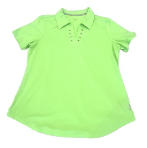 Jofit Women's Large Short Sleeve Golf Shirt in Lime Green Pullover - Picture 1 of 5