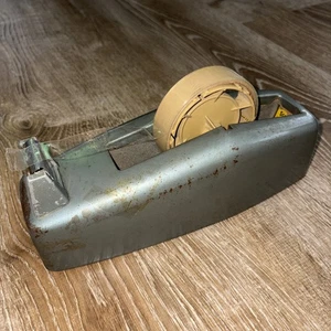 Vtg. Scotch Tape Dispenser, Silver Metal, Minnesota Mining & Mfg. Co. 55519 USA - Picture 1 of 9