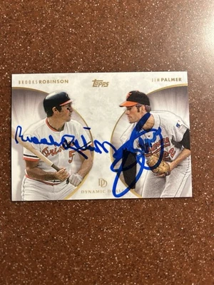 2022 Topps dynamic duals Brooks Robinson Jim Palmer signed autograph Orioles #14 - Image 1 of 2