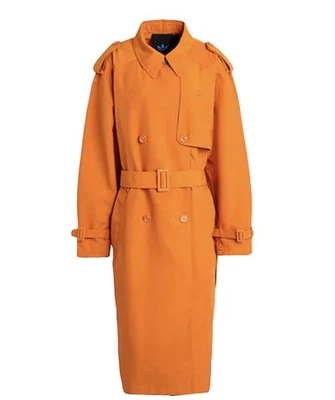 ADIDAS BLUE VERSION SLEEK LOOSE FIT LONG TRENCH COAT - ORANGE HN3336 Size 10-12 - Image 1 of 4