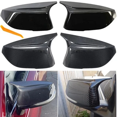 Tapa de cubierta de espejo lateral estilo M negra o carbono para Infiniti Q50 Q50S Q60 Q70 QX30 Foto 1 de 4