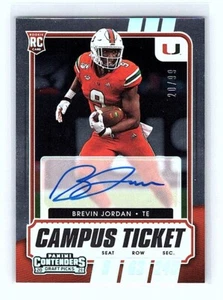 Boleto de campus Panini Contenders 2021 selecciones del draft automático Brevin Jordan SN 20/99 - Imagen 1 de 2