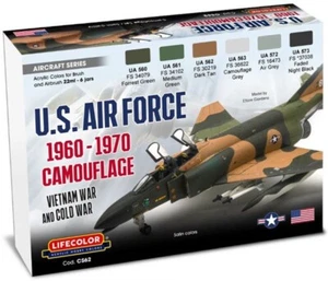 Juego de camuflaje Lifecolor #LFC-CS62 Fuerza Aérea de los Estados Unidos 1960-70 Vietnam y Guerra Fría - Imagen 1 de 1