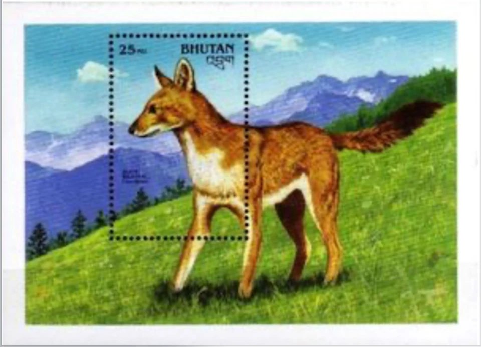 Bután #MiBl282 MNH S/S 1991 Dhole Cuon Alpinus [932] Foto 1 de 1