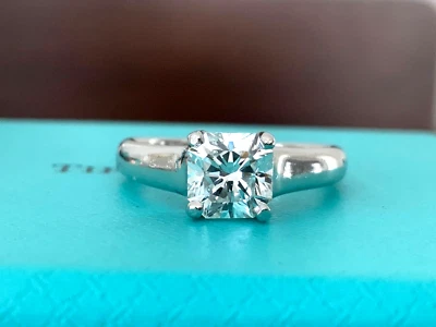 Tiffany & Co LUCIDA Platinum and Diamond Engagement Ring 1.09 CT G VS2 $18k NEW - Image 1 of 4