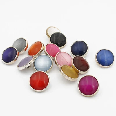 Pearlised Dome Shank Buttons 15mm 18mm 21mm 25mm 30mm Resin Round inlay Buttons - Image 1 of 4