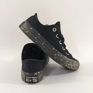 Scarpe Converse Chuck Taylor Low All Star nere glitter junior taglia 12 - Foto 1 di 7