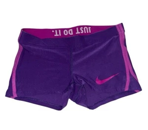 Nike Spandex Shorts Damen Medium lila 2” Dri-Fit Fold Over Waist Band Track - Bild 1 von 10