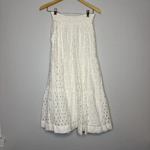 Anthropologie The Somerset Maxi Skirt Eyelet Eyelet Edition Lined White XS NWT - Picture 1 of 5