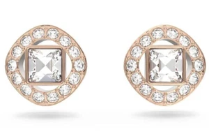 Swarovski Earrings Gold Angelic Square Gold Stud RRP £60 - Picture 1 of 6