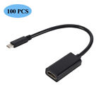 Vente en gros lot 100X câble adaptateur USB-C Type-C vers HDMI HDTV pour Samsung S9 S8