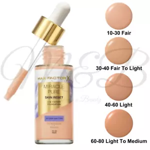 Max Factor Miracle Pure Skin Reset 2-in-1 Serum Foundation *CHOOSE SHADE* NEW - Picture 1 of 13