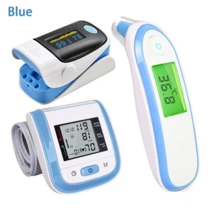 Blood Pressure Monitor Digital Infrared Thermometer Fingertip Pulse Oximeter - Picture 1 of 25