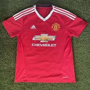 Adidas Manchester United Shirt Home 2015-2016 Jersey Mens Medium Top Red Man U - Picture 1 of 13