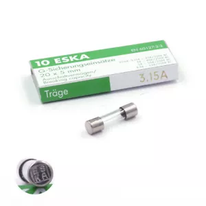 Fusible verre 5x20 - Temporisé 3.15A/250V (10 Fusibles) - Imagen 1 de 3