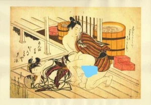 Impresión Reproducción Shunga Japonesa - Papel Pergamino A4 Tema Adulto Pp - Imagen 1 de 1