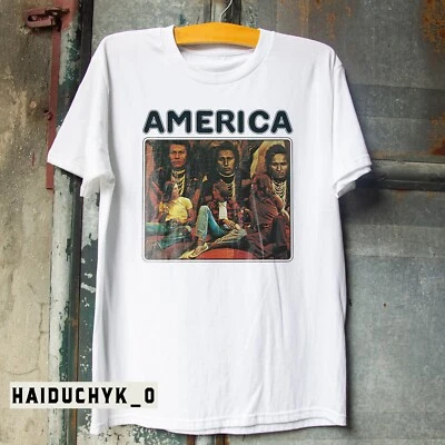 America Band  Unisex WhiteT-shirt Size S-5XL - Image 1 of 4