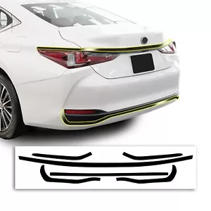 Fits Lexus ES 19-25 Rear Trunk Chrome Delete Vinyl Film Wrap Decal Blackout - Picture 1 of 6