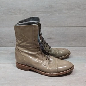 Brunello Cucinelli Mujeres Media pantorrilla Combate Cuero Botas con cordones Zapatos talla 36/6 - Imagen 1 de 12