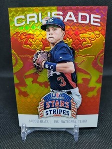 2015 USA Baseball Stars and Stripes Crusade Red #46 Jacob Blas /99 15U Card