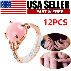 12Pcs Ring Size Adjuster Invisible Clear Ring Sizer Jewelry Fit Reducer Guard - Picture 1 of 7