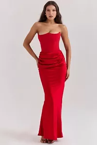 Vestido Corsé House of CB 'Persephone' Escarlata Sin Tirantes L PLUS CUP 12/14 3272 - Imagen 1 de 12