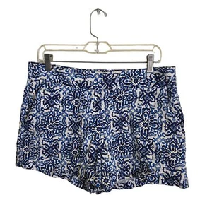 Milly For Design Nation Blue White Pattern Shorts Size 10 - Picture 1 of 6