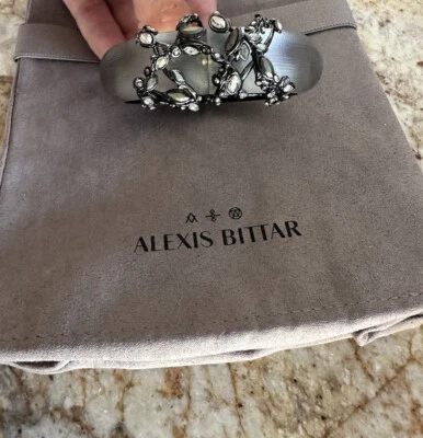 Pulsera con bisagra 100 % AUTÉNTICA ALEXIS BITTAR Lucite & Marquis Crystal Vine $275 Foto 1 de 4