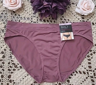 BALI  One Smooth U Modern Microfiber SeXy Bikini Panty DFMMBK $13.00 nwt 6/M - Image 1 of 4