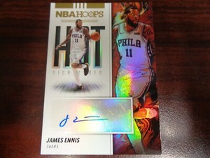 2019-20 NBA Hoops James Ennis AUTOGRAPH Hot Signatures-76ers