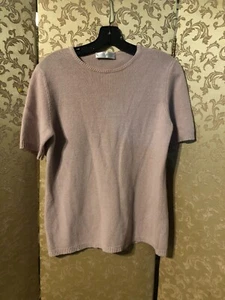 Gispa Pink Mauve Short Sleeve Sweater Top Size Small S - Picture 1 of 5