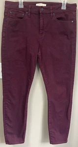 Pantalones Tory Burch Mujer 32 Rojo Geométrico Pierna Ajustada Denim 5 Bolsillos Stret #33151215 - Imagen 1 de 14