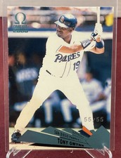 2000 Pacific Omega Tony Gwynn #122 Platinum Blue Parallel 55/55 Padres