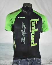 Nimblewear 247 LINKED Cycling Jersey Sz L Full-Zip Black Green ROCK N' ROAD EUC