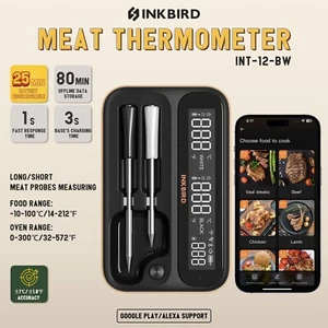 Inkbird Kabellos Fleischthermometer Bluetooth Grillthermometer Long/Short Probes - Bild 1 von 23