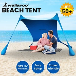 Wallaroo Beach Tent Canopy Sunshade 2m x 2m - Blue - Picture 1 of 1