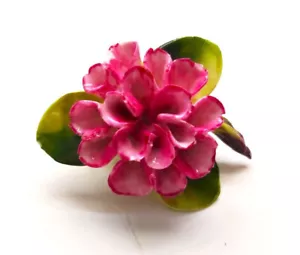 Vintage Cara Staffordshire Porzellan Pin Brosche Rose Blume Pink, England - Bild 1 von 10
