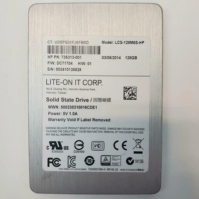 Lite-On LCS-128M6S-HP 128GB 2.5" SATA Internal SSD | Grade A | 8849 - Image 1 of 2