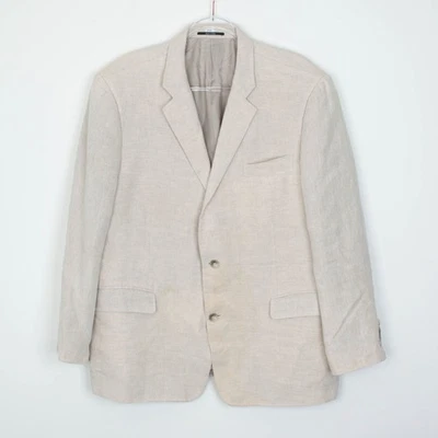 Nordstrom Mens 100% Linen Fratelli Ormezzano Sports Coat Blazer Size 46R Preppy - Image 1 of 4