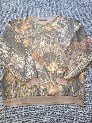 Camouflage Hunting Sweatshirt Browning Camo Size Large Worn Gun Ammo - Image 1 of 4