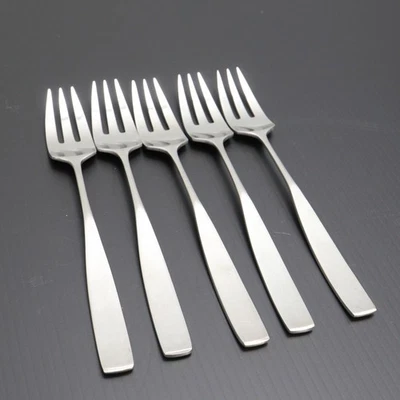 5 tenedores de ensalada Lauffer BEDFORD HOLLAND DON cubiertos de acero inoxidable vintage Foto 1 de 4