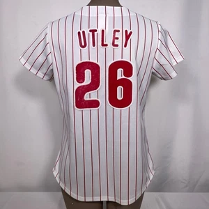 Vintage Chase Utley #26 Philadelphia Phillies MLB Majestic Heimtrikot Damen SMALL - Bild 1 von 13