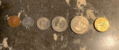 Juego de monedas de 1, 5, 10, 20, 50 céntimos de oro de Singapur 1967 en cubiertas Foto 1 de 2