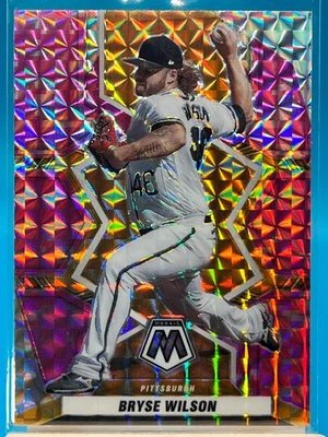 BRYSE WILSON 2022 Panini Mosaic   Pittsburgh Pirates Pink Prizm   #95 - Image 1 of 2