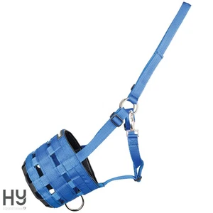 Hy Weidemaulkorb mit Gummibasis 5 Größen schwarz blau lila verlangsamt die Beweidung - Bild 1 von 15