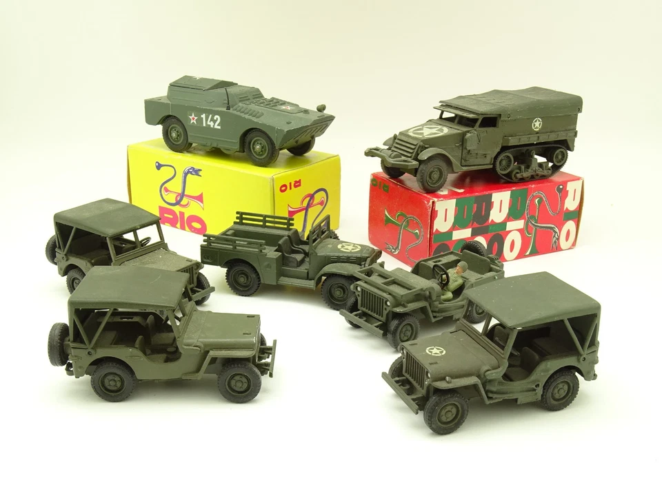 Solido Military Army 1/50 - Bundle Of 7 Models Don'T Jeep - Half Track - Dodge - Image 1 of 1