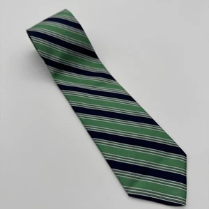 Brooks Brothers 100% Silk Necktie Mens 58.5 X 3.25 Blue Green Striped Preppy USA - Picture 1 of 5